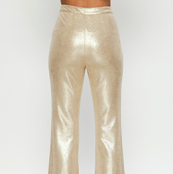 Jealous Tomato Gold Leather Bell Bottoms Last - Picture 4 of 4